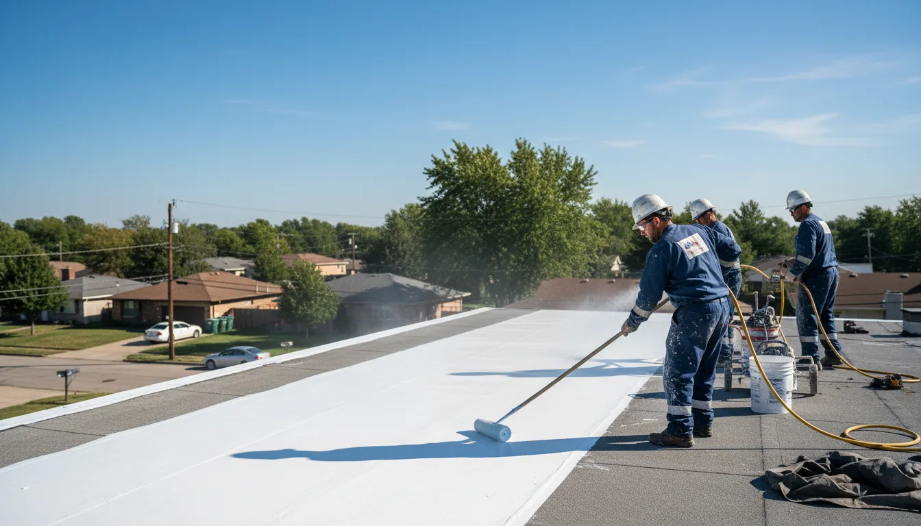 Commercial roof coating in Bertrand, MO near me